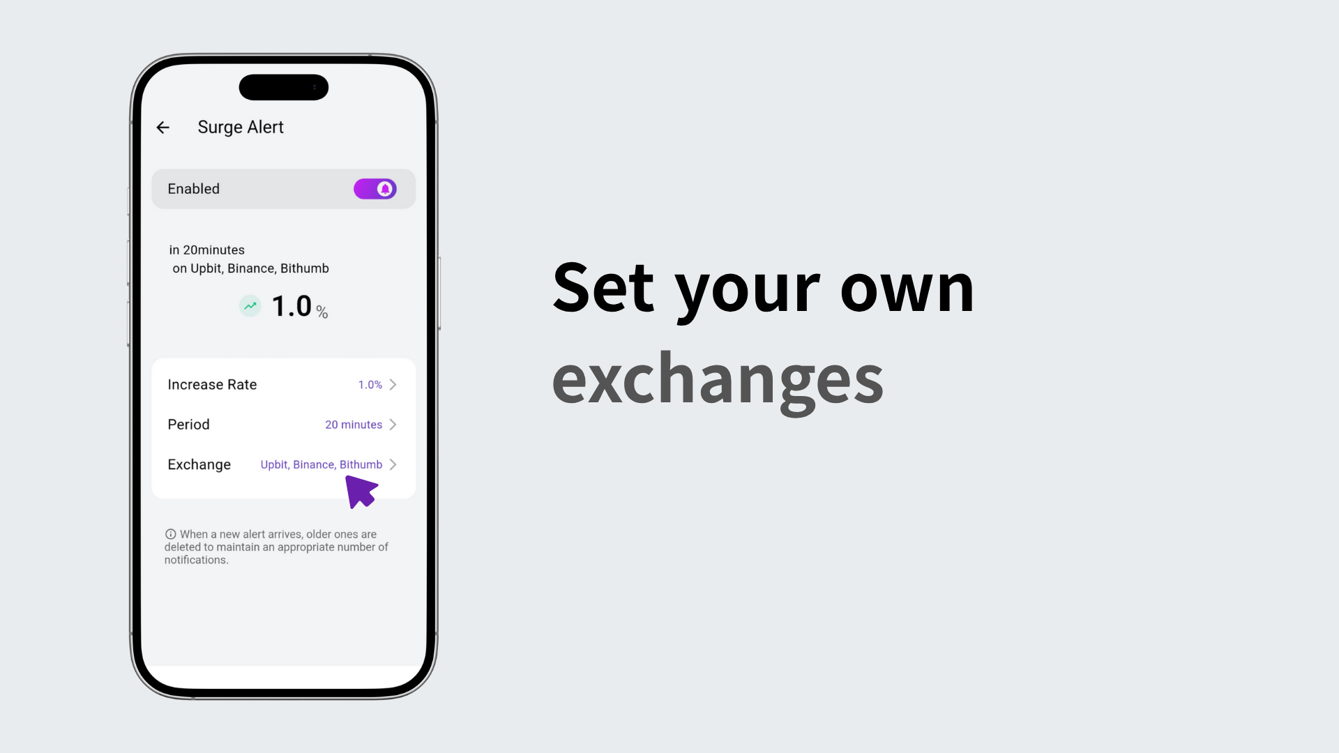 Choosing exchanges for notifications