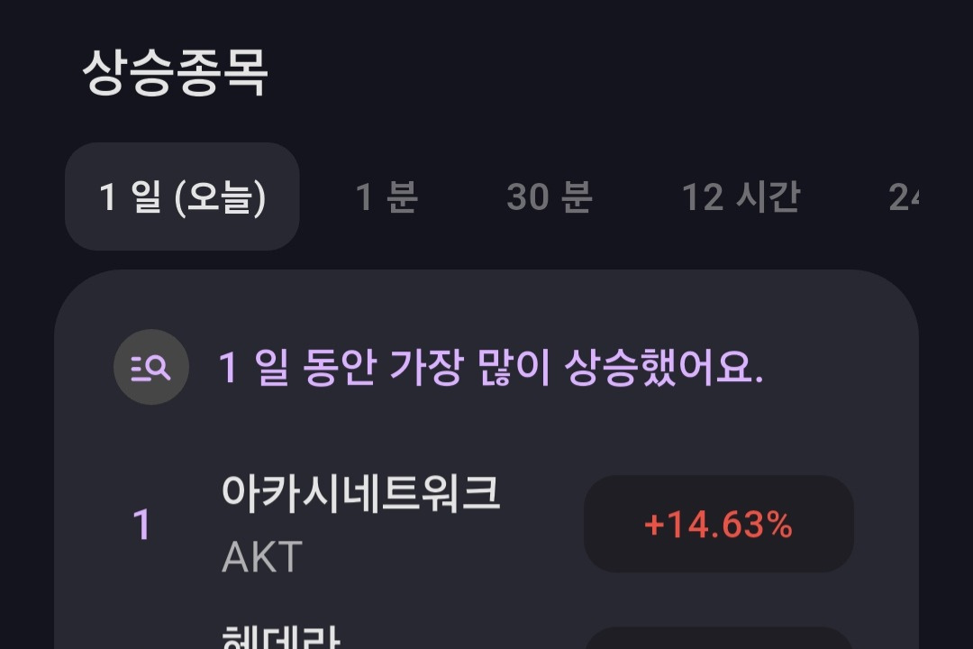 특정 기간 동안 가장 많이 오른 코인 알아내는 방법